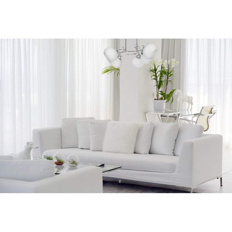 Activejet Classic chandelier pendant ceiling lamp IRMA nickel 5xE27 for living room