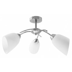 Activejet Luminaire classique à suspension NIKITA nickel triple 3xE27 pour le salon