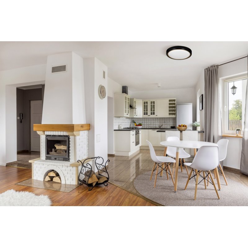 Modern LED ceiling plafond Activejet VERDI Black/Gold 23W