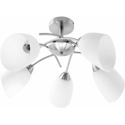 Activejet Plafonnier classique à lustre suspendu NIKITA nickel 5xE27 pour le salon