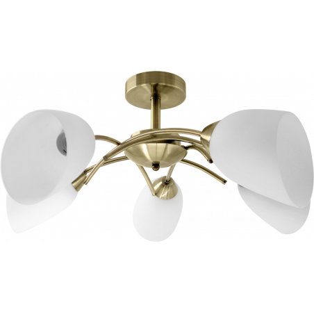 Activejet Luminaire de plafond classique lampe suspendue NIKITA Patina 5xE27 pour le salon
