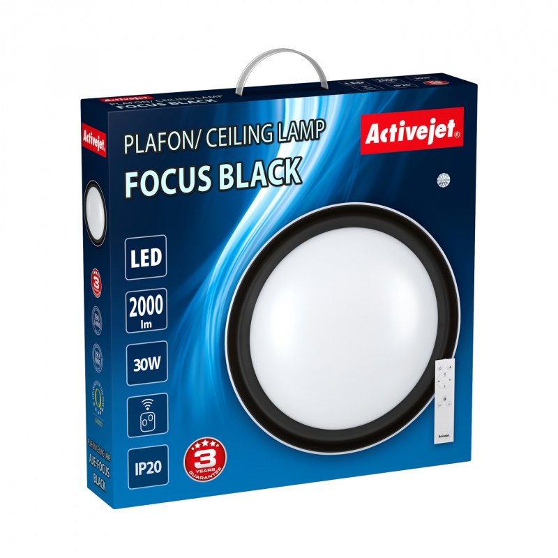 Activejet plafond LED AJE-FOCUS Black remote control