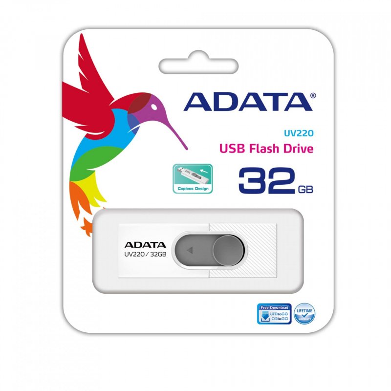 ADATA UV220 USB flash drive 32 GB USB Type-A 2.0 Grey White