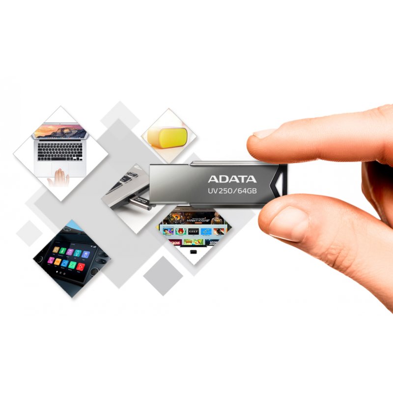 ADATA UV250 lecteur USB flash 32 Go USB Type-A 2.0 Argent
