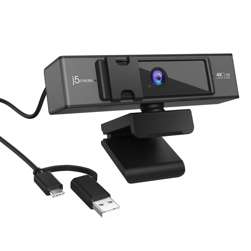 j5create JVCU435-N Webcam USB™ 4K Ultra HD avec télécommande de zoom numérique 5x