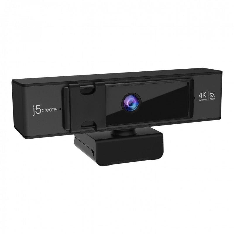 j5create JVCU435 USB™ 4K Ultra HD Webcam with 5x Digital Zoom Remote Control 3840 x 2160 Video Capture Resolution 