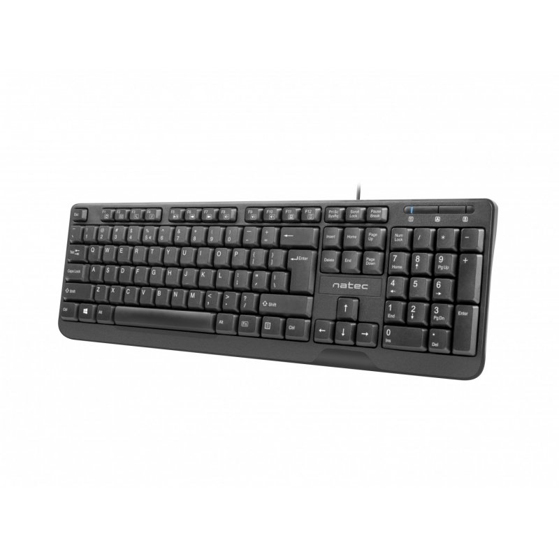 NATEC KEYBOARD TROUT SLIM USB US LAYOUT BLACK
