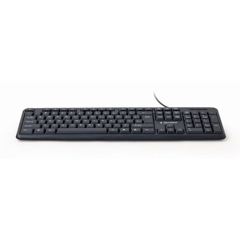 Gembird KB-U-103-RU clavier USB QWERTY Anglais, Russe Noir