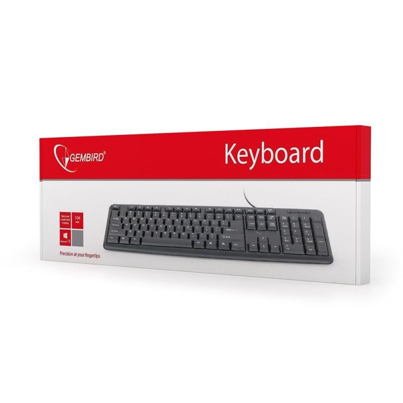 Gembird KB-U-103-RU keyboard USB QWERTY English Russian Black