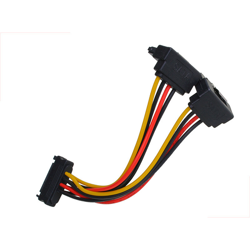 InLine compatible SATA Strom-Y-Kabel SATA gewinkelt - 0,15m