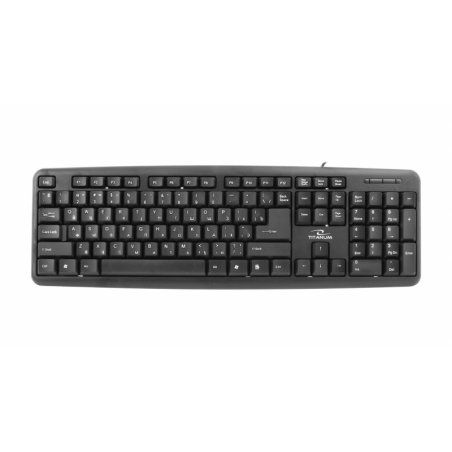 Esperanza TKR101 clavier USB QWERTY Anglais, Russe Noir