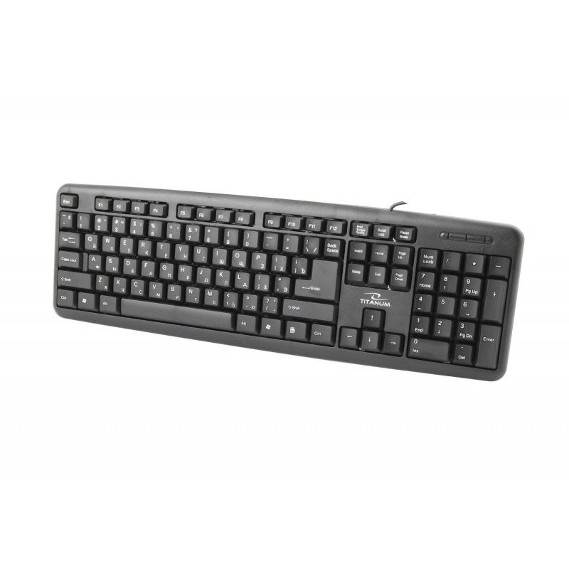 Esperanza TKR101 clavier USB QWERTY Anglais, Russe Noir