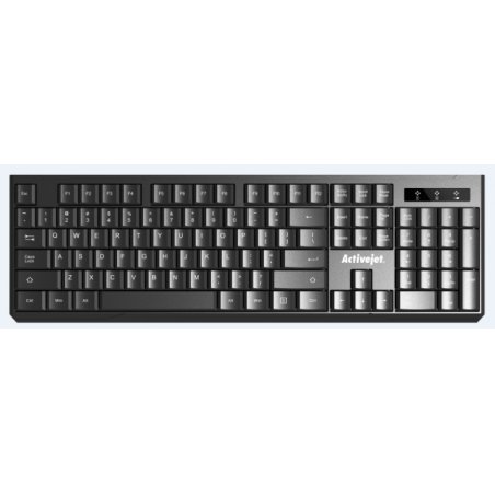 Activejet K-3911W Keyboard wireless black with 1x 1.5V AAA battery