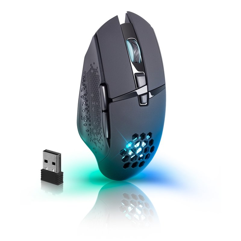 MOUSE DEFENDER GM-514 GLORY OPTIC RF RGB 3200dpi 7P BLACK