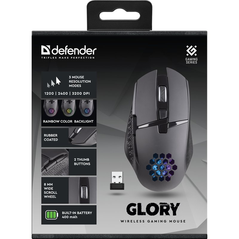 Defender GLORY GM-514 souris Droitier RF sans fil Optique 3200 DPI