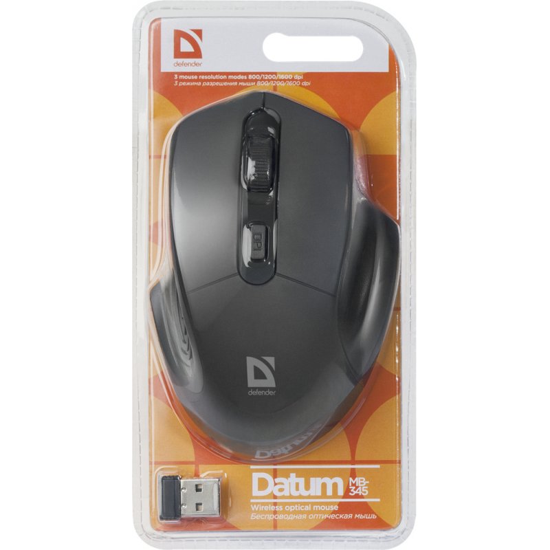 Defender Datum MB-345 mouse Right-hand RF Wireless Optical 1600 DPI