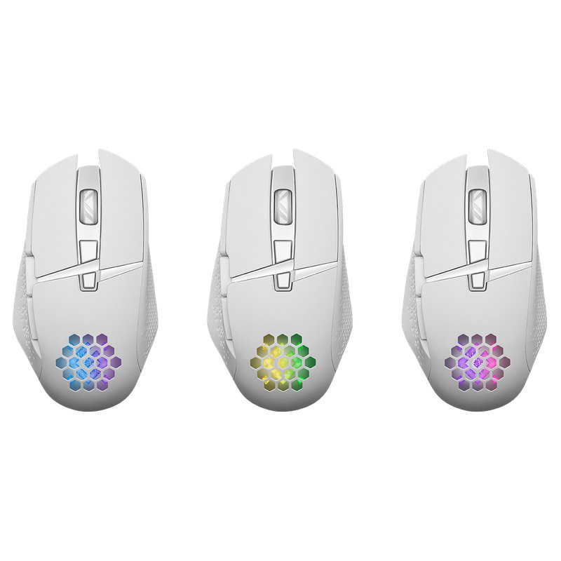 MOUSE DEFENDER GM-514 GLORY OPTIC RF RGB 3200dpi 7P WHITE