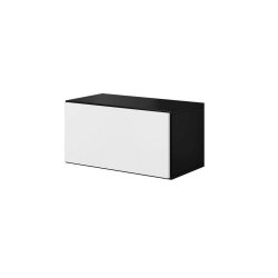Cama full storage cabinet ROCO RO3 75/37/39 black/black/white