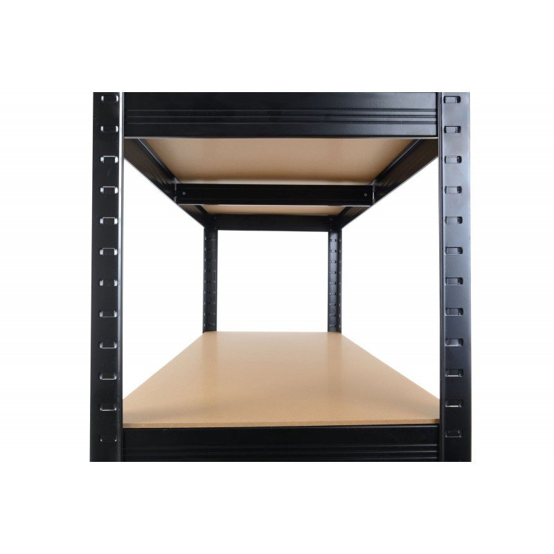 Topeshop REGAŁ P9030 CZARNY support de stockage d'outils de jardin Autonome Acier galvanisé, Panneaux MDF