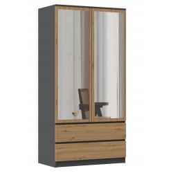 Topeshop SZAFA MALWA AN/AR L placard et armoire de chambre à coucher 5 étagères 2 portes(s)