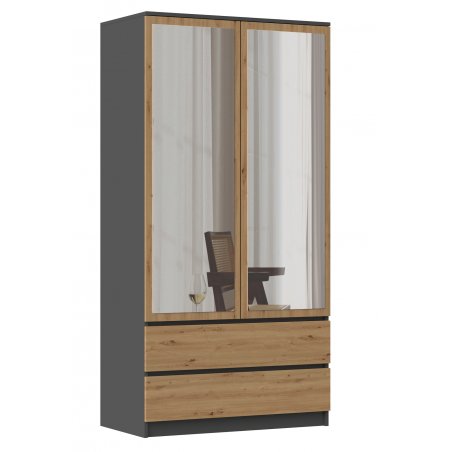 Topeshop SZAFA MALWA AN/AR L placard et armoire de chambre à coucher 5 étagères 2 portes(s)