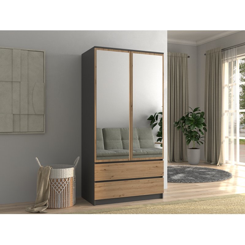 Topeshop SZAFA MALWA AN/AR L placard et armoire de chambre à coucher 5 étagères 2 portes(s)