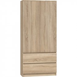 Topeshop SZAFA MALWA SON placard et armoire de chambre à coucher 5 étagères 2 portes(s) Chêne