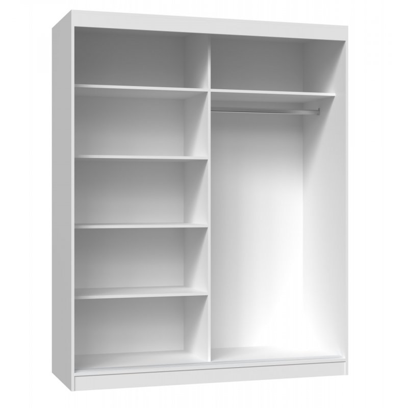 Topeshop IGA 160 BIEL B KPL placard et armoire de chambre à coucher 7 étagères 2 portes(s) Blanc