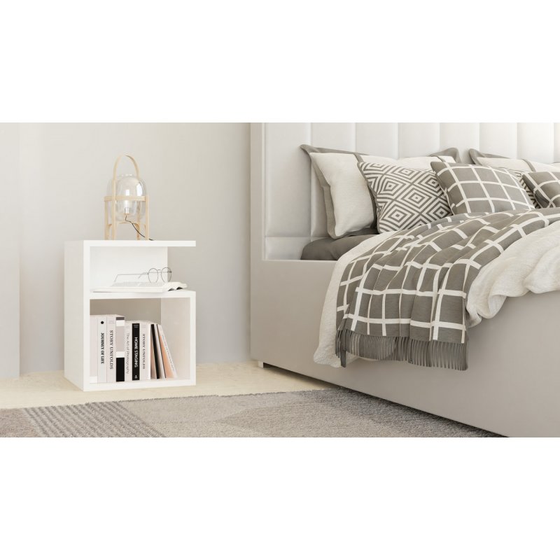 Topeshop TINI BIEL nightstand/bedside table White