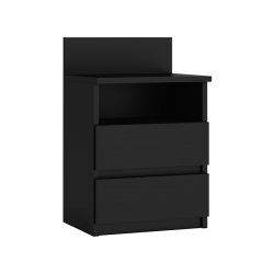 Topeshop M1 CZARNA MAT Table de nuit et table de chevet Table de nuit / chevet 2 tiroir(s) Noir