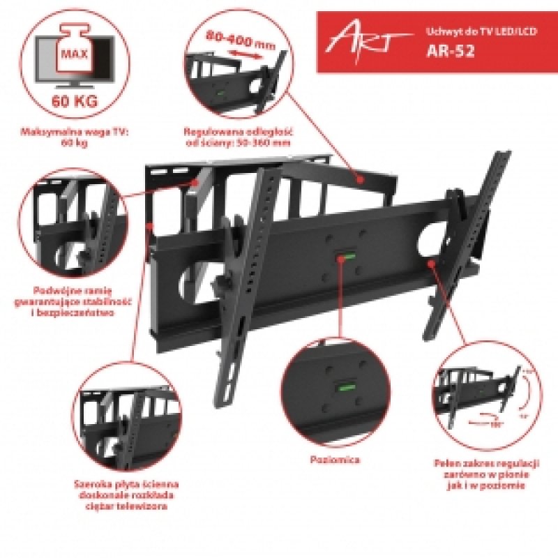Mount to the 14-42 LCD/LED TV 35KG ART AR-44