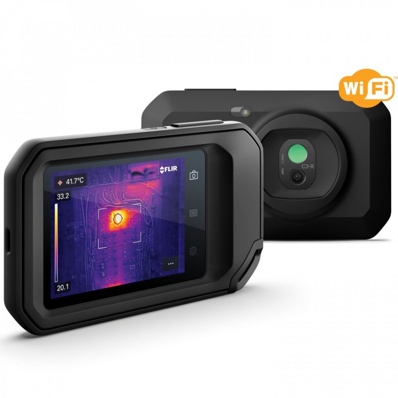 FLIR C3-X? thermal imaging camera Black 1800 mAh Vanadium Oxide Uncooled Focal Plane Arrays Built-in display 128 x 96