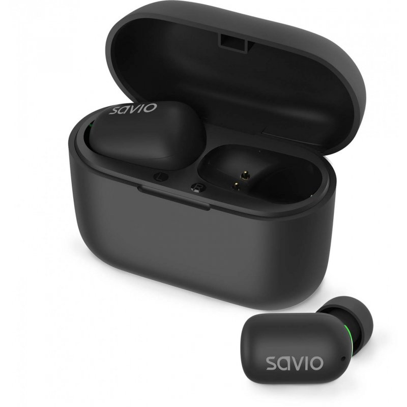 Savio TWS-09 écouteur/casque True Wireless Stereo (TWS) Ecouteurs Appels/Musique Bluetooth Noir