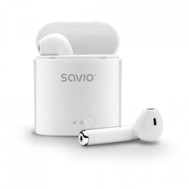 Savio TWS-01 Wireless Bluetooth Earphones White