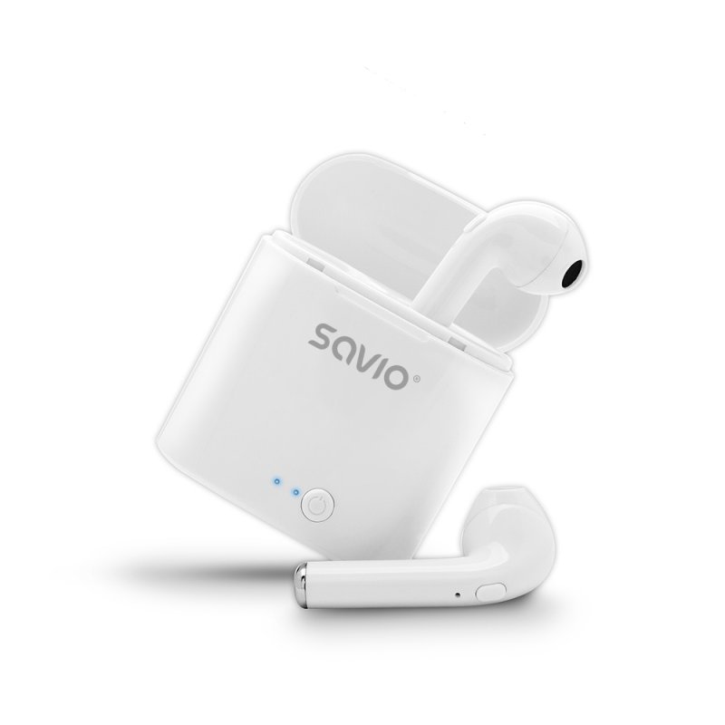 Savio TWS-01 Białe Écouteurs Sans fil Ecouteurs Appels/Musique/Sport/Au quotidien Bluetooth Blanc
