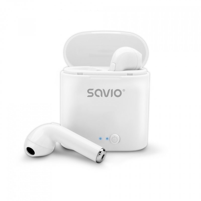 Savio TWS-01 Wireless Bluetooth Earphones White