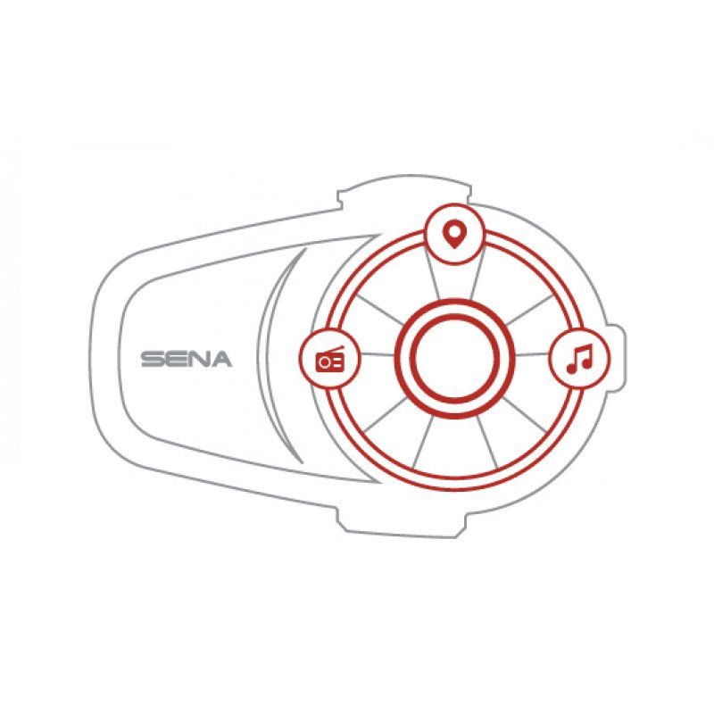 Sena 10S-02 motorcycle intercom 4 channels 1600 m Black