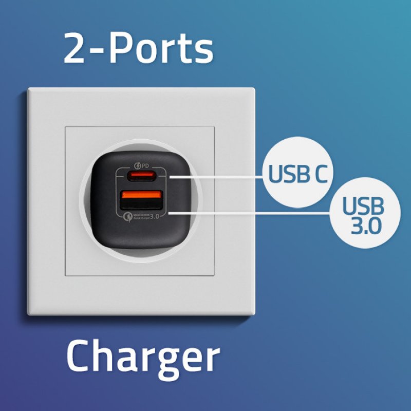 Qoltec 50764 chargeur d'appareils mobiles Ordinateur portable, Consoles portables, Chargeur électrique, Smartphone,