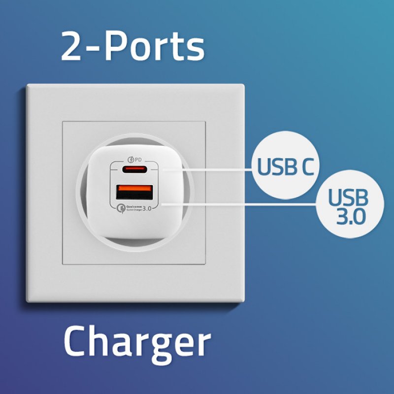 Qoltec 50763 mobile device charger Laptop Portable gaming console Power bank Smartphone Smartwatch Tablet White AC