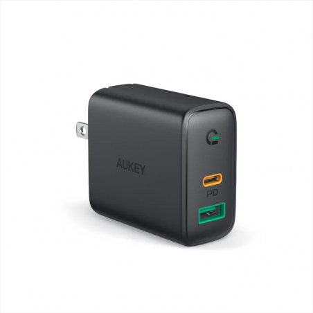 AUKEY PA-D5 chargeur d'appareils mobiles Universel Noir Secteur Charge rapide Intérieure