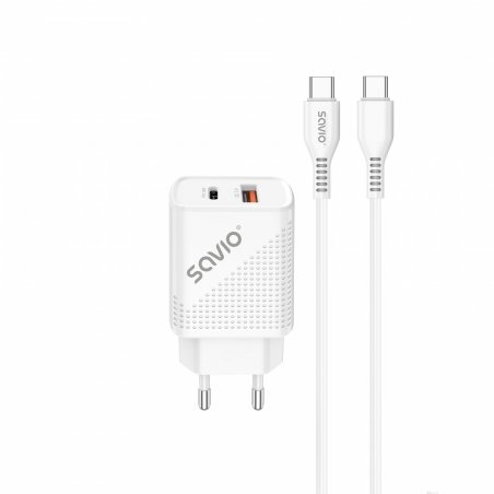 SAVIO LA-05 USB Type A & Type C Quick Charge Power Delivery 3.0 cable 1m Indoor