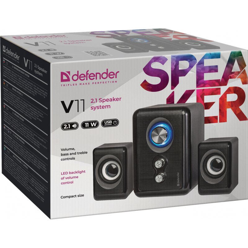 Computer speakers DEFENDER V11 2.1 11W USB