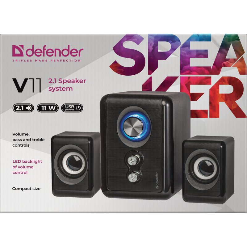 Computer speakers DEFENDER V11 2.1 11W USB