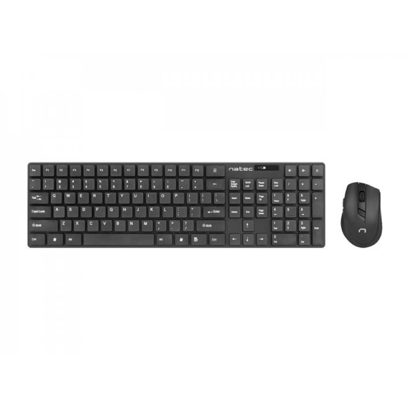 NATEC Stingray keyboard Mouse included RF Wireless QWERTY US English Black