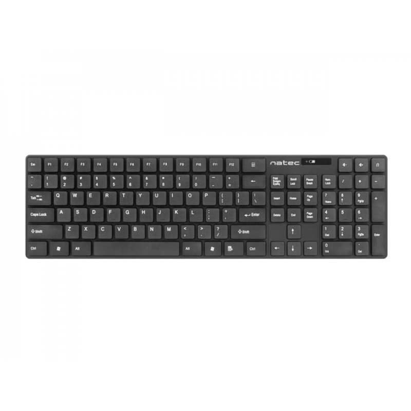 NATEC Stingray clavier Souris incluse RF sans fil QWERTY Anglais américain Noir