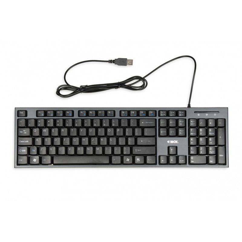 iBox IKMS606 clavier Souris incluse USB QWERTY Anglais britannique Noir