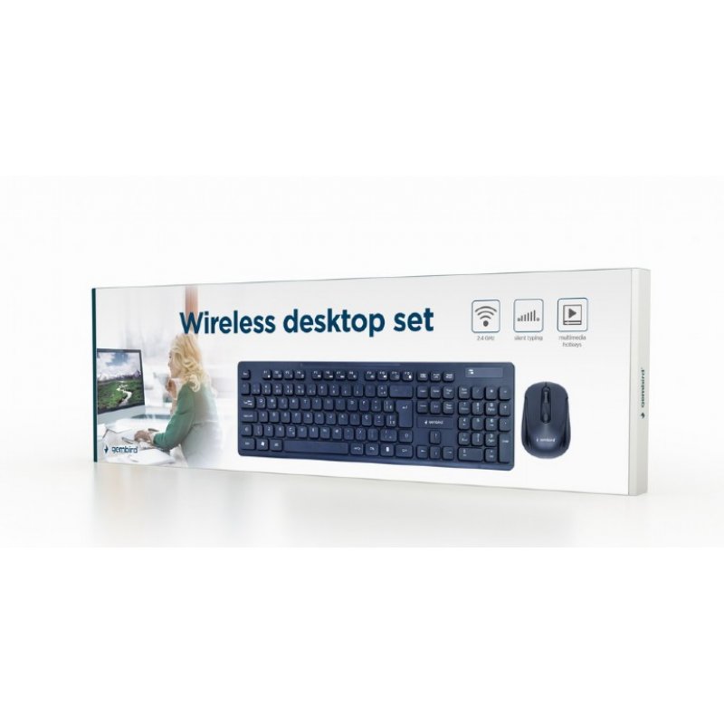 Gembird KBS-WCH-03 keyboard Mouse included RF Wireless USB QWERTY English Black