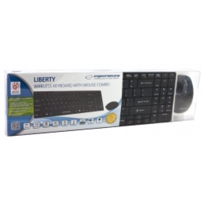 Esperanza EK122K keyboard RF Wireless QWERTY Black