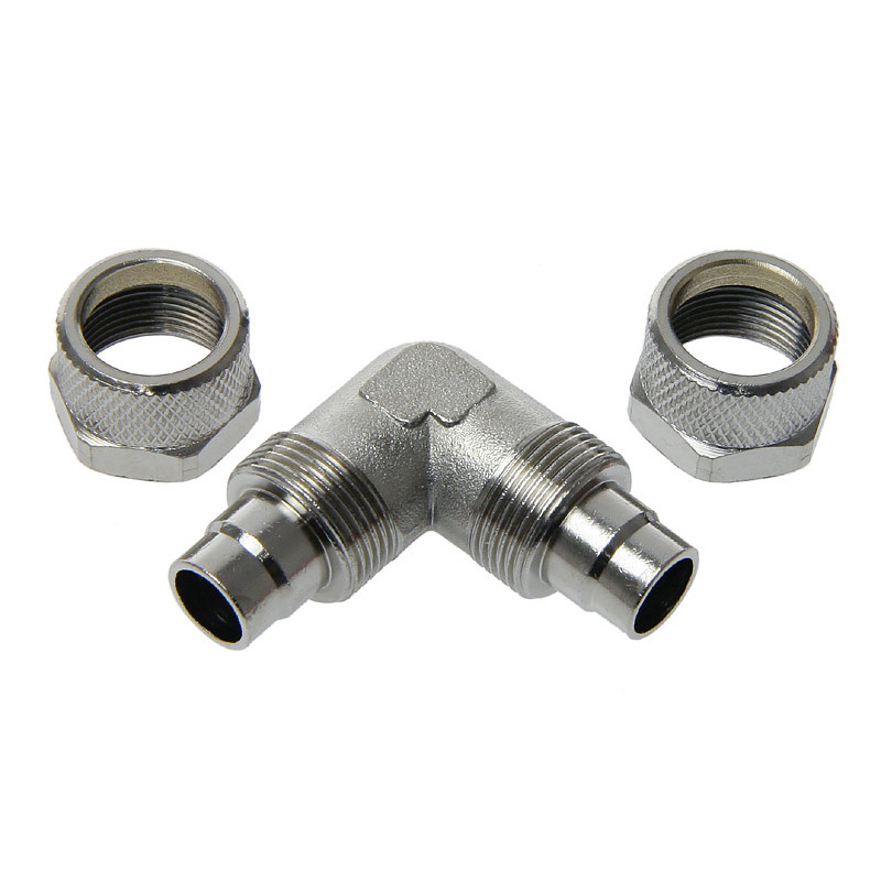 Adapter 90 Grad 13/10mm auf 13/10mm - nickel silber