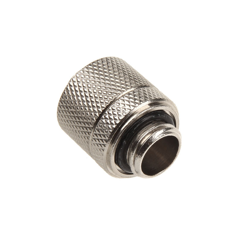 Anschluss gerade G1/4 Zoll auf 13/10mm - gerändelt, silber